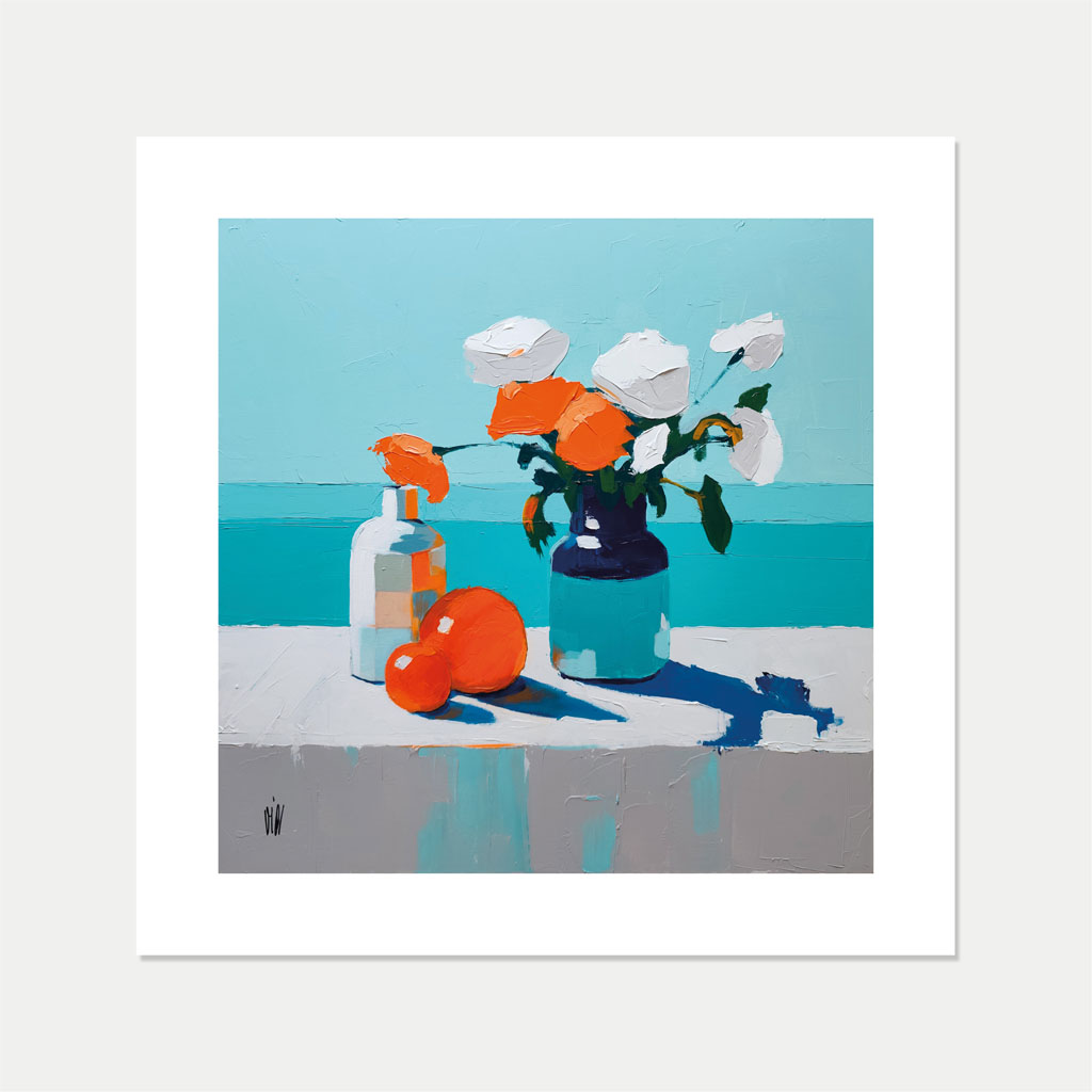 Affiche d'art fleurs d'été