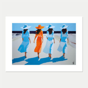 Affiche d'art quatre sur la plage