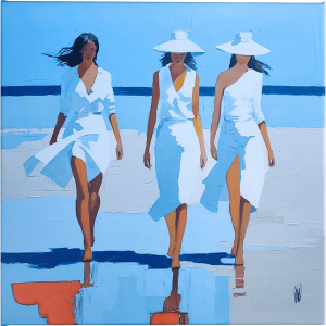 Balade sous le ciel bleu impression sur toile