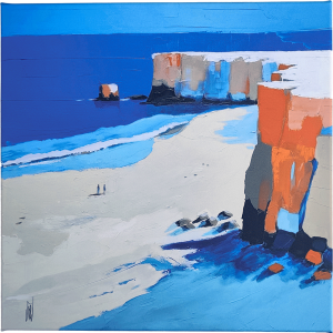 Crique et falaise reproduction sur toile